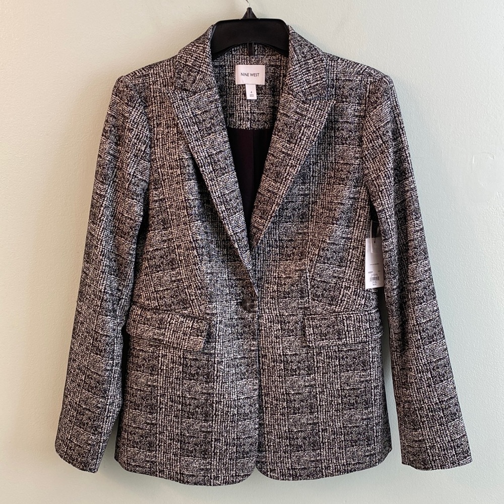 NWT Nine West grey/ black jacket